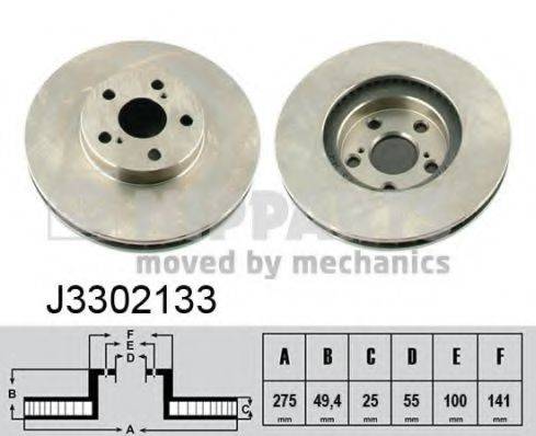 гальмівний диск NIPPARTS J3302133