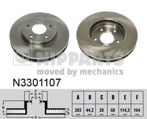 гальмівний диск NIPPARTS N3301107