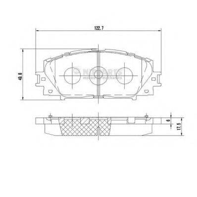 Комплект гальмівних колодок, дискове гальмо NIPPARTS N3602127