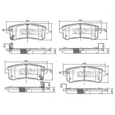 Комплект гальмівних колодок, дискове гальмо NIPPARTS N3611058