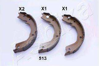 Комплект гальмівних колодок, стоянкова гальмівна система ASHIKA 55-05-513