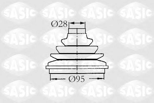 Комплект пильника, приводний вал SASIC 2933003