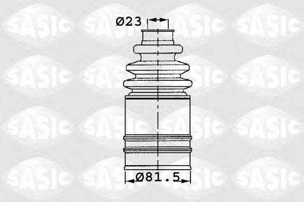 Комплект пильника, приводний вал SASIC 1904006