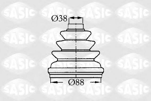 Комплект пильника, приводний вал SASIC 2873803