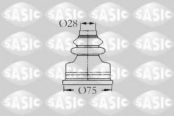 Комплект пильника, приводний вал SASIC 2873773