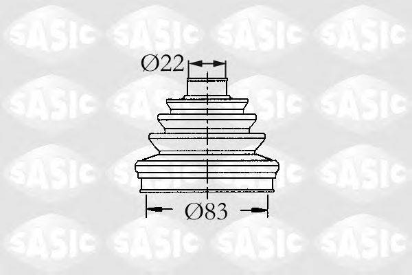 Комплект пильника, приводний вал SASIC 4003437