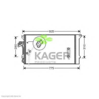 KAGER 946326 Конденсатор, кондиціонер