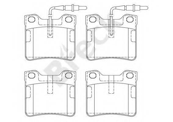 Комплект гальмівних колодок, дискове гальмо BRECK 21904 00 701 10