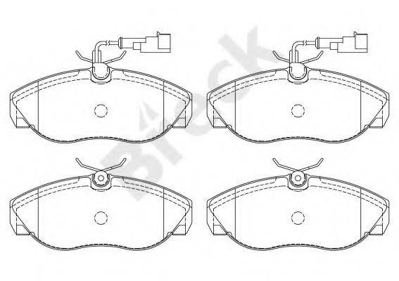 Комплект гальмівних колодок, дискове гальмо BRECK 23602 00 703 10