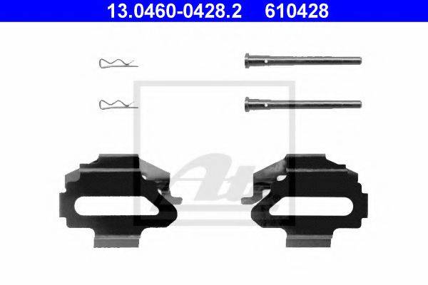 Комплектуючі, колодки дискового гальма ATE 13.0460-0428.2