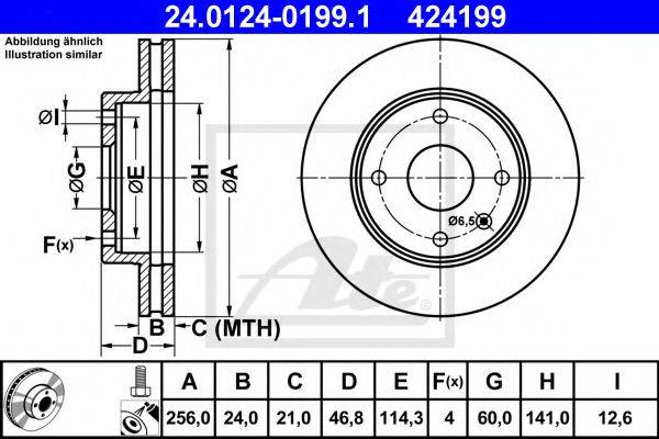 гальмівний диск ATE 24.0124-0199.1