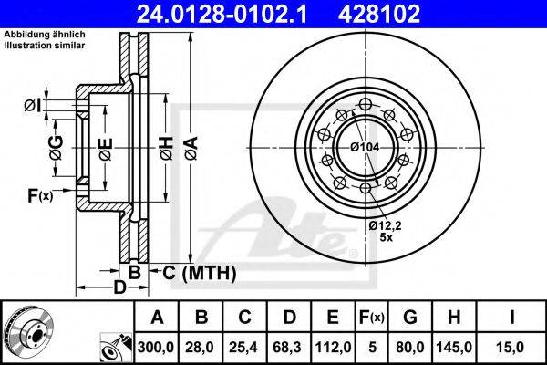 гальмівний диск ATE 24.0128-0102.1