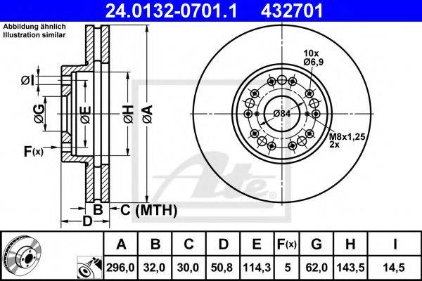 гальмівний диск ATE 24.0132-0701.1