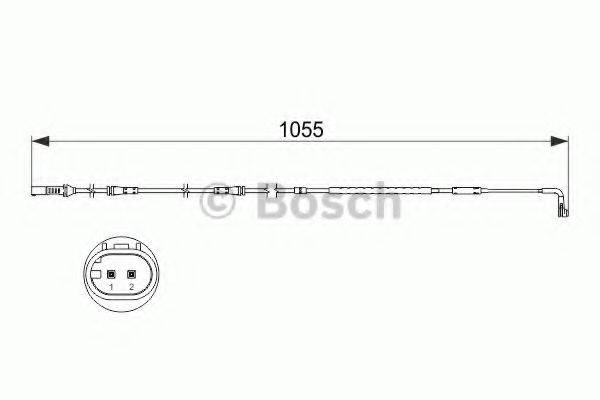 Сигналізатор, знос гальмівних колодок BOSCH 1 987 473 506