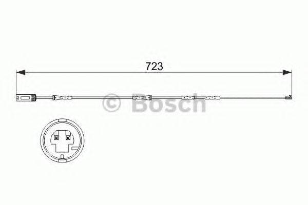 Сигналізатор, знос гальмівних колодок BOSCH 1 987 473 514