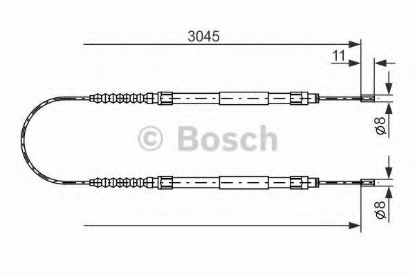 Трос, стоянкова гальмівна система BOSCH 1 987 477 115