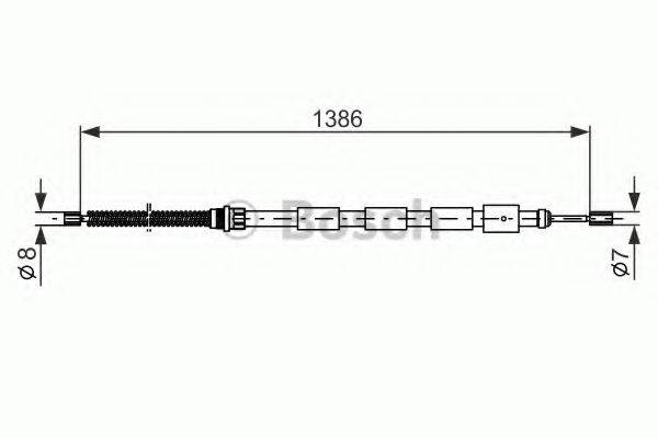 Трос, стоянкова гальмівна система BOSCH 1 987 477 145