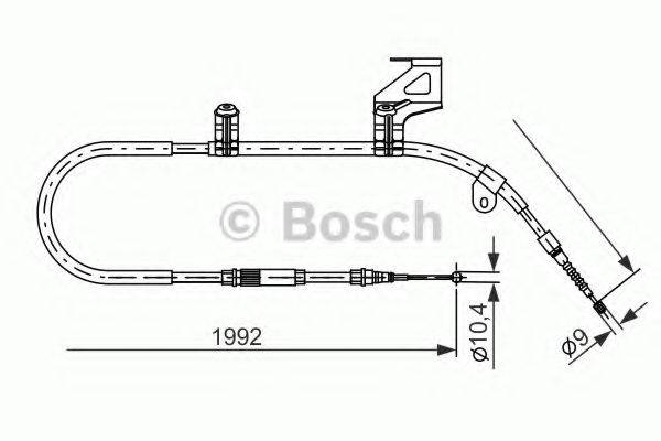 Трос, стоянкова гальмівна система BOSCH 1 987 477 242