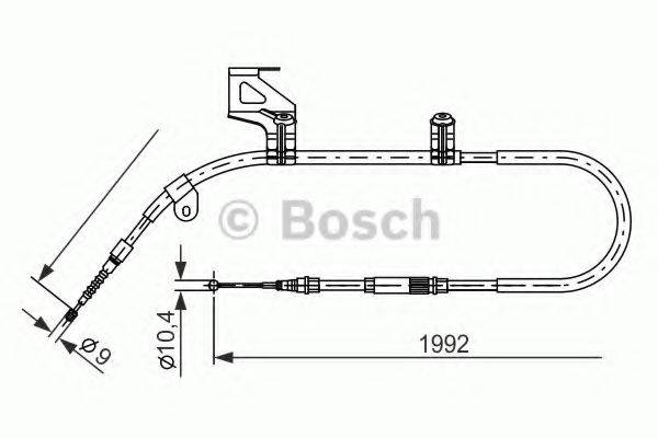 Трос, стоянкова гальмівна система BOSCH 1 987 477 244