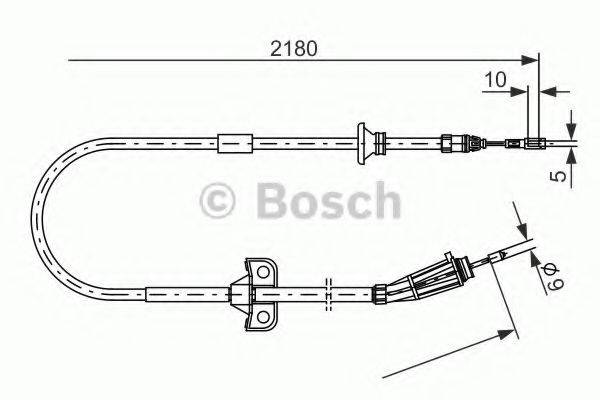 Трос, стоянкова гальмівна система BOSCH 1 987 477 248