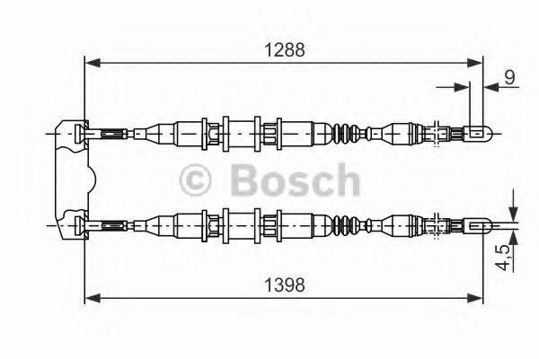 Трос, стоянкова гальмівна система BOSCH 1 987 477 258