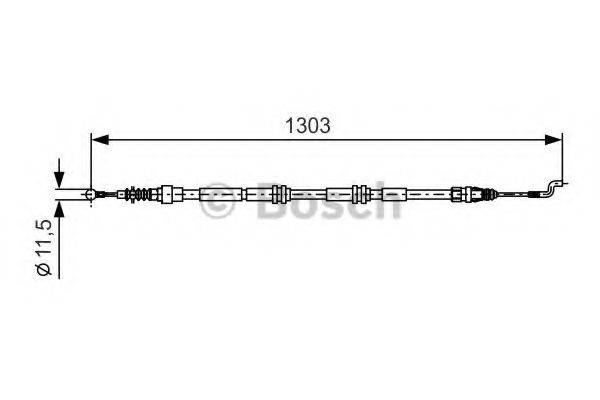 Трос, стоянкова гальмівна система BOSCH 1 987 477 260