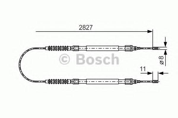 Трос, стоянкова гальмівна система BOSCH 1 987 477 263