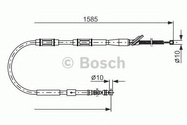 Трос, стоянкова гальмівна система BOSCH 1 987 477 413