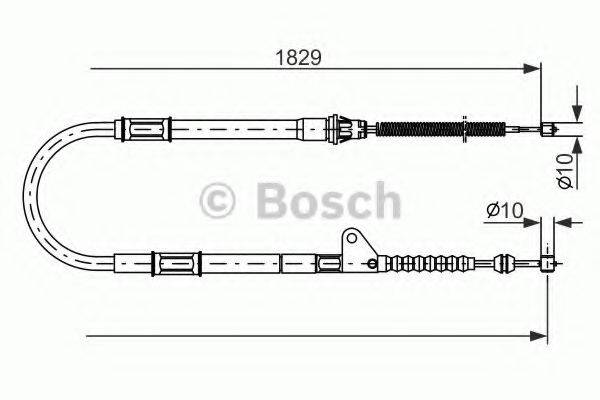 Трос, стоянкова гальмівна система BOSCH 1 987 477 545