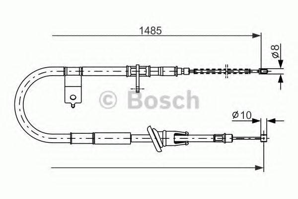 Трос, стоянкова гальмівна система BOSCH 1 987 477 612