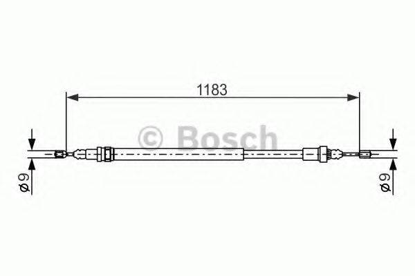 Трос, стоянкова гальмівна система BOSCH 1 987 477 638