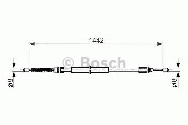 Трос, стоянкова гальмівна система BOSCH 1 987 477 643