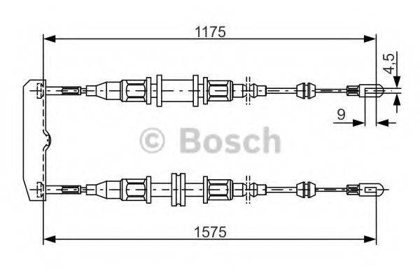 Трос, стоянкова гальмівна система BOSCH 1 987 477 766