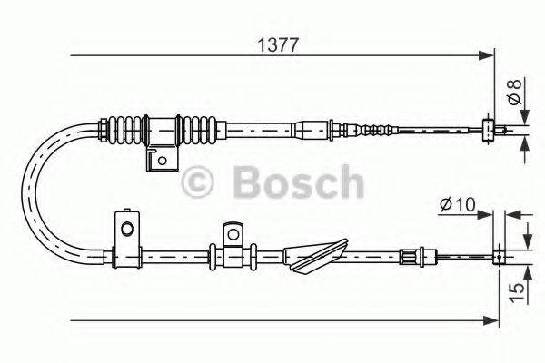 Трос, стоянкова гальмівна система BOSCH 1 987 477 842