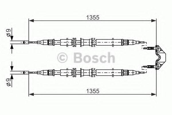 Трос, стоянкова гальмівна система BOSCH 1 987 477 868