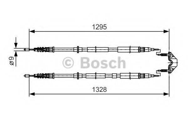 Трос, стоянкова гальмівна система BOSCH 1 987 477 908