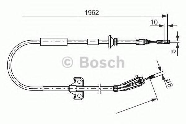 Трос, стоянкова гальмівна система BOSCH 1 987 477 941