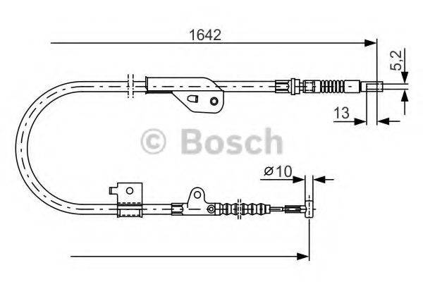 Трос, стоянкова гальмівна система BOSCH 1 987 477 981