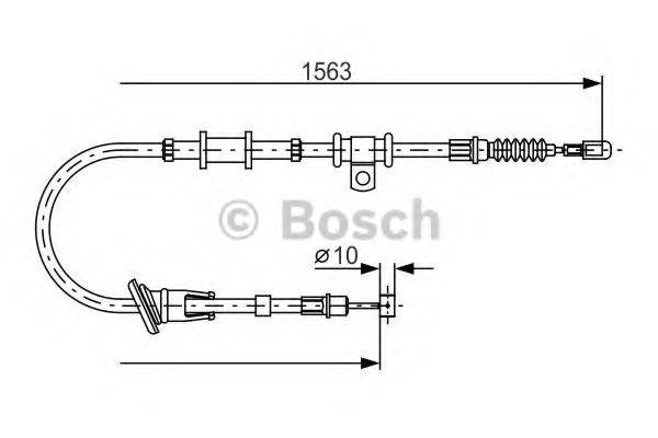 Трос, стоянкова гальмівна система BOSCH 1 987 482 064