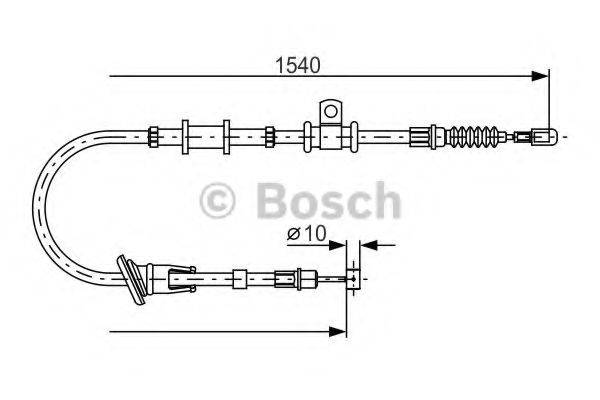 Трос, стоянкова гальмівна система BOSCH 1 987 482 065