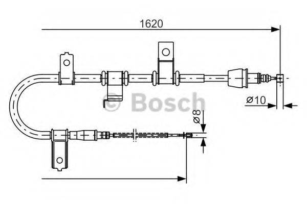 Трос, стоянкова гальмівна система BOSCH 1 987 482 071