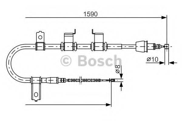 Трос, стоянкова гальмівна система BOSCH 1 987 482 072