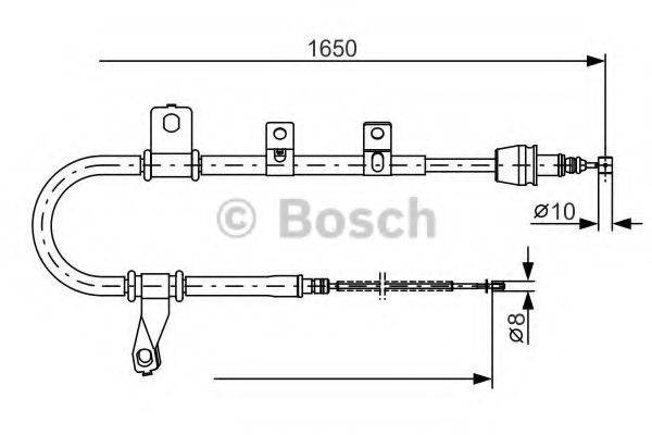 Трос, стоянкова гальмівна система BOSCH 1 987 482 074