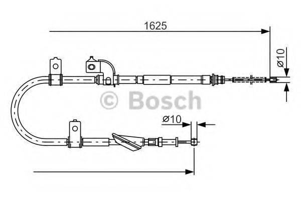 Трос, стоянкова гальмівна система BOSCH 1 987 482 081