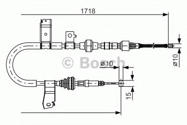 Трос, стоянкова гальмівна система BOSCH 1 987 482 086