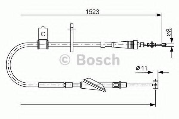 Трос, стоянкова гальмівна система BOSCH 1 987 482 092