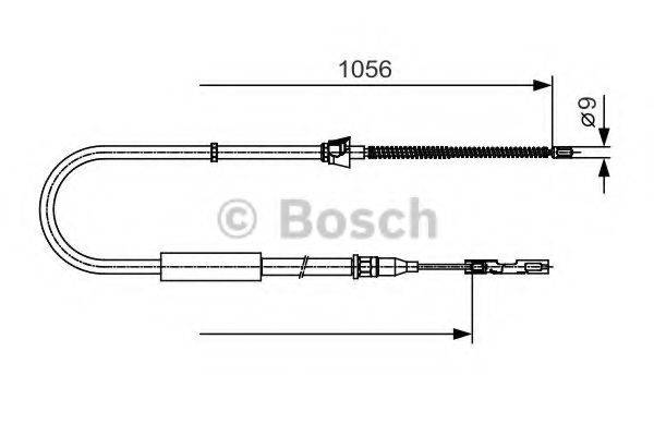 Трос, стоянкова гальмівна система BOSCH 1 987 482 125