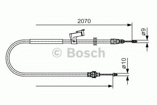 Трос, стоянкова гальмівна система BOSCH 1 987 482 133