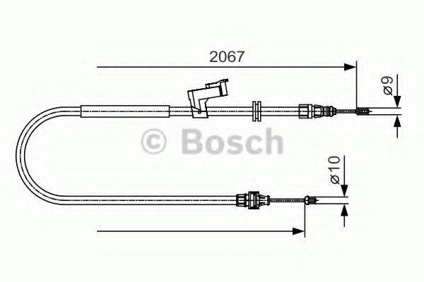 Трос, стоянкова гальмівна система BOSCH 1 987 482 134