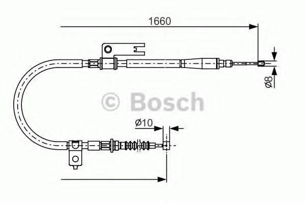 Трос, стоянкова гальмівна система BOSCH 1 987 482 153